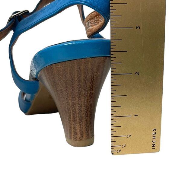 JEFFREY CAMPBELL Dime Blue Leather Sandals 8 - Picture 12 of 12